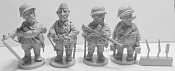 Сборные фигуры из смолы Германская армия (Вермахт №1), комплект шаржевых фигур из 4-х штук - фото
