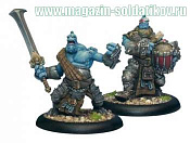 PIP 71052 Trollblood Fennblade Officer and Standard Unit Attachment BLI , Warmachine. Wargames (игровая миниатюра) - фото