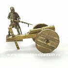 Миниатюра из бронзы Артиллерия конкистадоров (набор 3 фигурки и пушка) 40 мм, Бронзовая коллекция