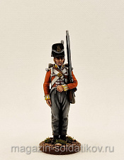 Миниатюра из олова Пехотинец 44-го полка. Британия, 1815 г, Студия Большой полк - фото