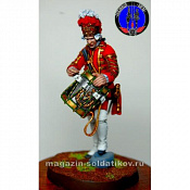 Сборная миниатюра из металла Барабанщик лейбкомпании 1742 г., 1:30, Оловянный парад - фото