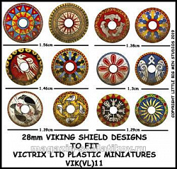 Декали на щиты викингов, 28 мм, Victrix (VIK(VL)11) (VIK(VL)11)
