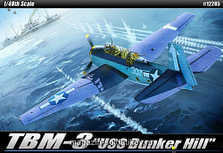 Сборная модель из пластика Самолёт TBM-3 Эвенджер, 1:48 Академия