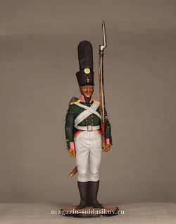 Миниатюра в росписи Гренадер Смоленского мушкетерского полка. Россия, 1805-07 гг., Сибирский партизан. (СП232) (СП232)