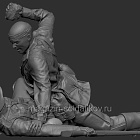 Сборная фигура из смолы Схватка красноармейца с солдатом Вермахта. 1941-42 г., 1:35, SOGA miniatures (SM 3018) (SM 3018)