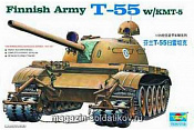 Сборная модель из пластика Танк Т - 55 с КМТ - 5 1:35 Трумпетер - фото
