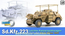 Масштабная модель в сборе и окраске Д Бронемашина Sd.Kfz.223 21.PZ.DIV (1/72) Dragon (60514) (60514)