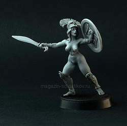- Female Greek Hoplite Officer, 28 mm, Brother Vinni`s (ag-40) (ag-40)