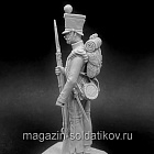 Сборная миниатюра из смолы Шассер 16-го легкого пехотного батальона, Голландия 1815 г., 54 мм, Chronos miniatures