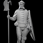 Итальянский пехотинец 75 mm (1:24) Medieval Forge Miniatures (C-75-122) (C-75-122)