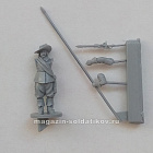 Сборная миниатюра из смолы Знаменосец, стоящий, 28 мм, Аванпост