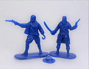 Солдатики из пластика Пираты, набор 2 шт (синие), 1:32, Уфимский солдатик - фото