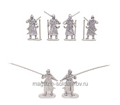 Солдатики из пластика Усиление, полк иноземного строя №2 (6 шт., серебристый) 1:32, Уфимский солдатик - фото