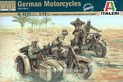 6121 ИТ Набор солдатиков "Немецкие мотоциклисты"  (1/72) Italeri