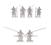 Солдатики из пластика Усиление, полк иноземного строя №2 (6 шт., серебристый) 1:32, Уфимский солдатик - фото