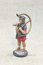 Миниатюра из олова Римский корницен, I век н.э., 54 мм, Студия Большой полк - фото