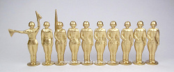 Солдатики из металла ОПИМ54-003 Солдатики столбики золотые, Оловянный парад