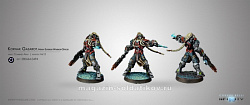 Сборная миниатюра из металла Kornak Gazarot, Morat Superior Warrior-Officer (MK12) Infinity