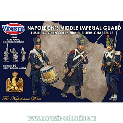 Сборные фигуры из пластика Средняя гвардия Наполеона BOX Victrix