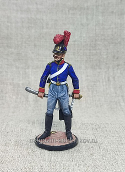 Миниатюра в росписи Рядовой 6-го кавалерийского полка. Португалия, 1806-10 гг., 54 мм, Сибирский партизан (СП291) (СП291)