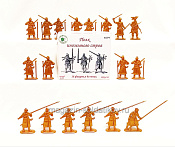 Солдатики из пластика Полк иноземного строя №2 (18 шт., золотой) 1:32, Уфимский солдатик - фото