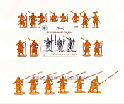 Солдатики из пластика Полк иноземного строя №2 (18 шт., золотой) 1:32, Уфимский солдатик - фото