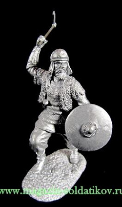 Миниатюра из металла Славянский воин 7-9 вв., 54 мм, Магазин Солдатики