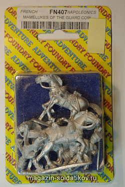 Фигурки из металла Гвардейские Мамелюки, командование (28 мм) Foundry (FN 407) (FN 407)