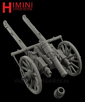 Сборная миниатюра из смолы Русская 3-фунтовая пушка Корчмина 1706 года 75 мм, HIMINI - фото
