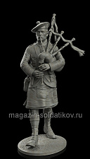 Сборная фигура из смолы Шотландский волынщик 54мм Shot Mini - фото