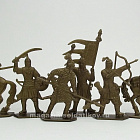 Солдатики из пластика Казахское ханство (6 шт, темная бронза) 52 мм, История в фигурках