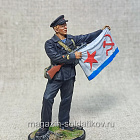 Старшина 1-й статьи с флагом ВМФ, 1941-43 гг. СССР, Красный фронт, 54 мм (КФ-012) (КФ-012)