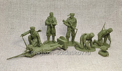 Солдатики из мягкого резиноподобного пластика Партизаны, набор 6 шт, 1/32 Soldiers. Есть