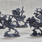 Солдатики из пластика Пигмеи Камбути. Воины на страусах, 54 мм (8 шт, антрацит, пластик) Воины и битвы
