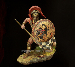 Сборная миниатюра из смолы Greek hoplite, 5th century BC, 75 mm (1:24) Medieval Forge Miniatures (CL-75-022) (CL-75-022)