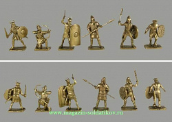 Солдатики из металла Микены (наб. 6 шт,) 40 мм, Бронзовая коллекция