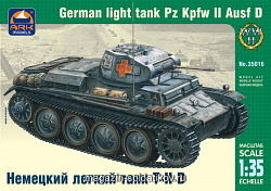 Сборная модель из пластика Немецкий легкий танк Т II D (1/35) АРК моделс