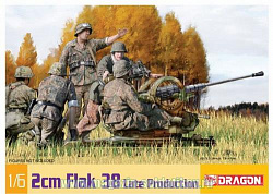 Сборная модель из пластика Д Пушка 2см, Flak 38 поздняя (1/6) Dragon