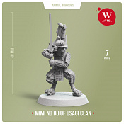 Сборные фигуры из смолы Mimi no Bo, Warrior of Usagi Clan, 28 мм, Артель авторской миниатюры «W» - фото