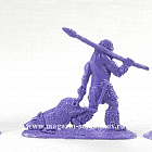 Материал - двухкомпонентный пластик Неандертальцы, выпуск №2, 54 мм (6 шт, фиолетовый цвет, б/к), Воины и битвы