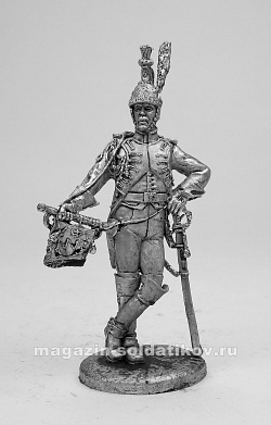Миниатюра из олова 258 РТ Трубач гвардейских драгун, 54 мм, Ратник