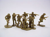 Солдатики из пластика NORTH VIETNAMESE ARMY (Khaki) 16 in 8 (6 weapons), 1:32, TSSD - фото