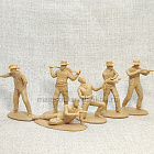 Солдатики из мягкого резиноподобного пластика Ковбои №5, набор 6 шт, 1/32 Soldiers. Есть