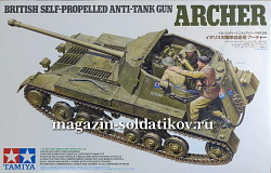 Tamiya 35356 Британская САУ Archer (3 фигуры) 1/35 (QM-013) (QM-013)
