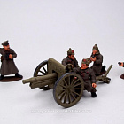 Фигурки из смолы Артиллерия «Красных» (5 фигур + пушка), 28 мм, АРЕС и STP-miniatures
