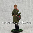 Девушка-санинструктор, сержант Красной Армии, 1943-45 гг., 54 мм (QF0067) (QF0067)