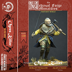 Сборная миниатюра из смолы Ogres Killer, 54 mm Medieval Forge Miniatures