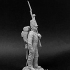Сборная миниатюра из металла Русский гренадер, 1834-43 гг.(2 варианта голов, 2 вар.рук) 54 мм, Chronos miniatures
