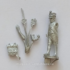 Сборная миниатюра из металла Сержант-орлоносец, идущий, Франция, 28 мм, Аванпост (11094М) (11094М)