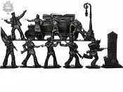 Солдатики из пластика Революционные матросы, 54 мм ( 9+3 шт, антрацит), Воины и битвы - фото
